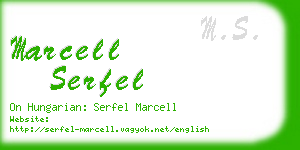 marcell serfel business card